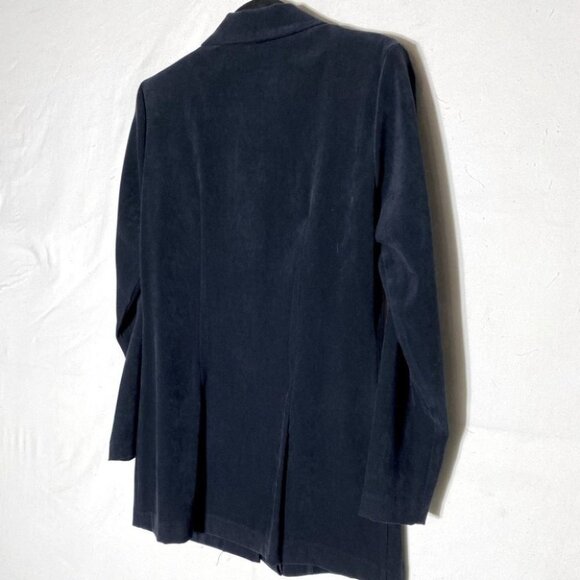 Vintage Amoretti Black 3 Toggle Long Blazer with Shoulder Pads M - Picture 3 of 13